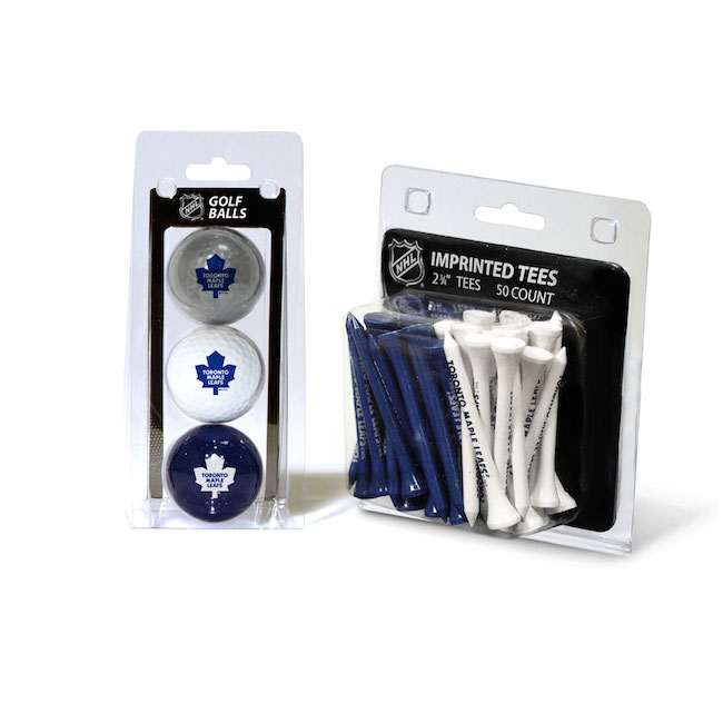 Toronto Maple Leafs 3 Ball Pack and 50 Tee Pack