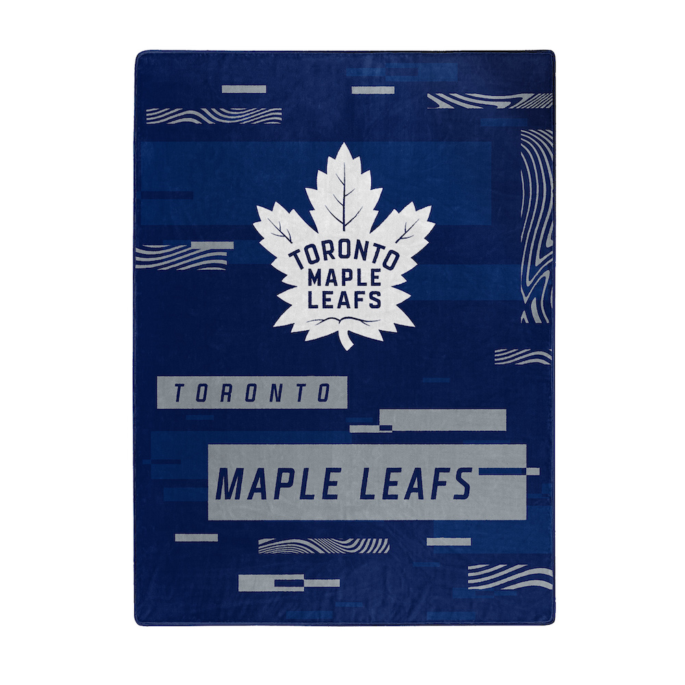 Toronto Maple Leafs Large Plush Fleece Raschel Blanket 60 x 80