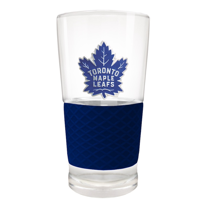 Toronto Maple Leafs 22 oz Pilsner Glass with Silicone Grip