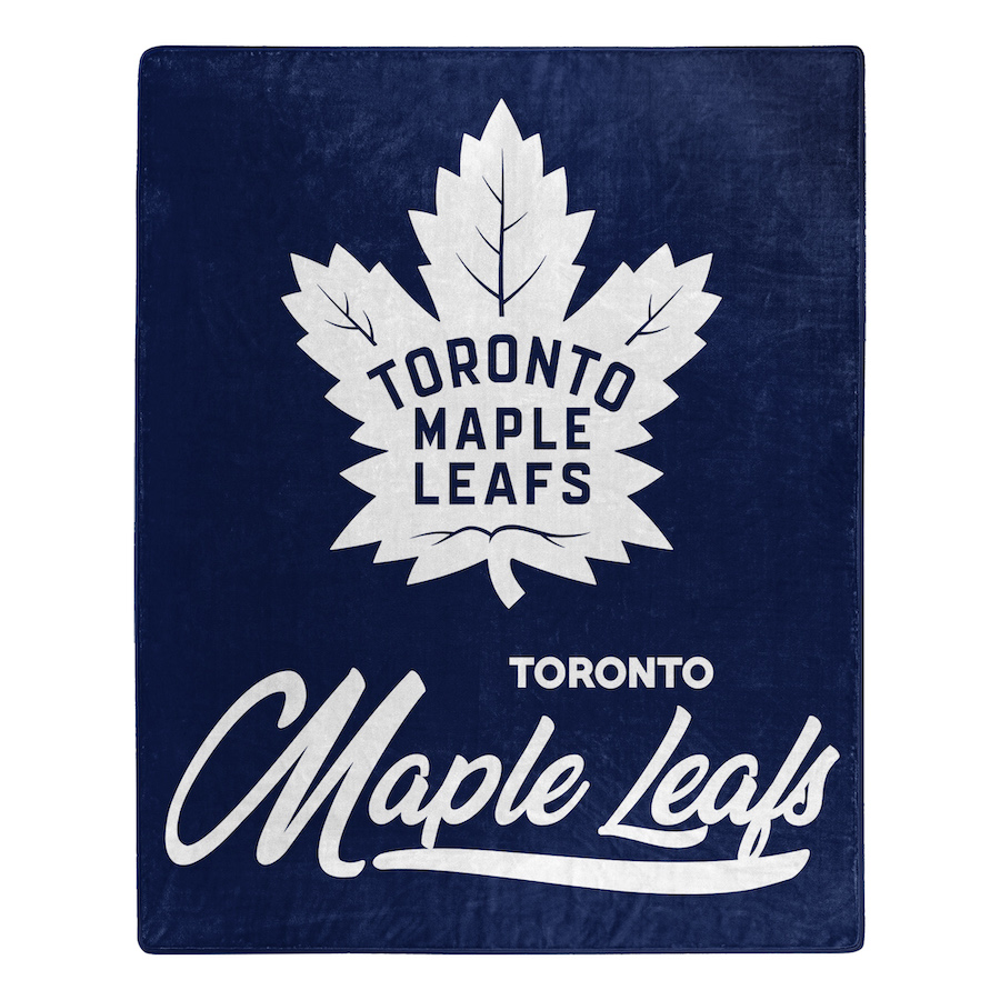 Toronto Maple Leafs Plush Fleece Raschel Blanket 50 x 60