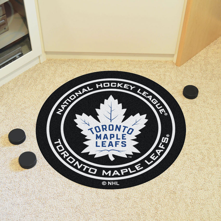 Toronto Maple Leafs Round Hockey Puck Mat