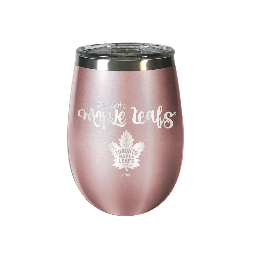 Toronto Maple Leafs 10 oz Rose Gold Wine Tumbler