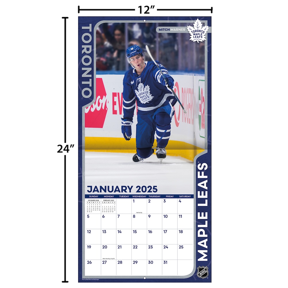 Toronto Maple Leafs 2025 NHL Mini Wall Calendar