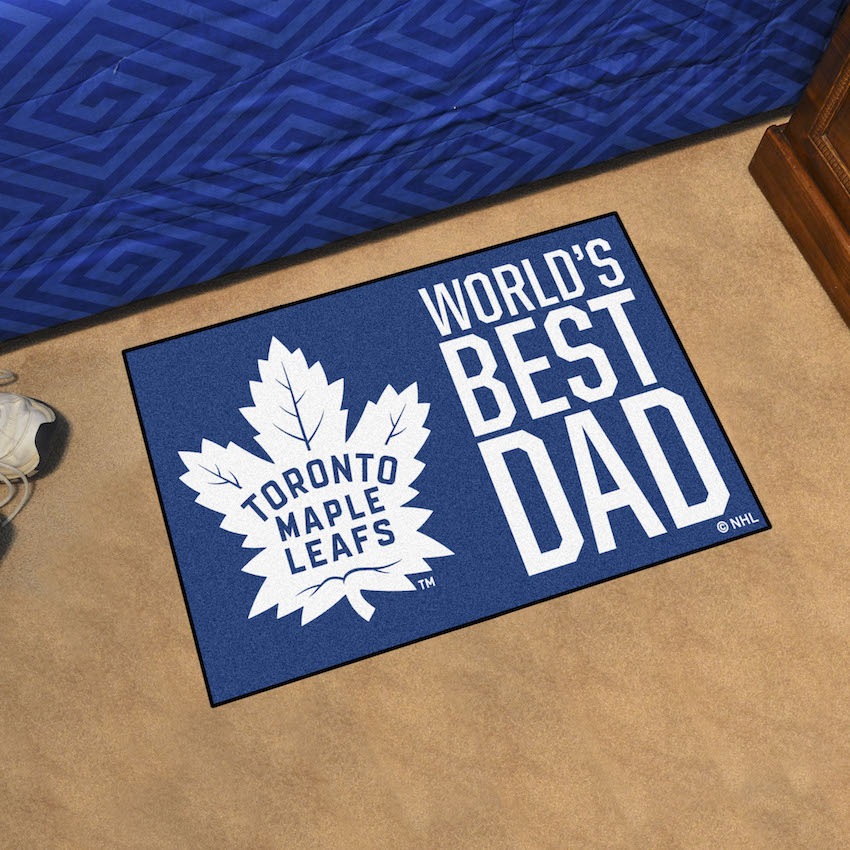 Toronto Maple Leafs 20 x 30 WORLDS BEST DAD Floor Mat