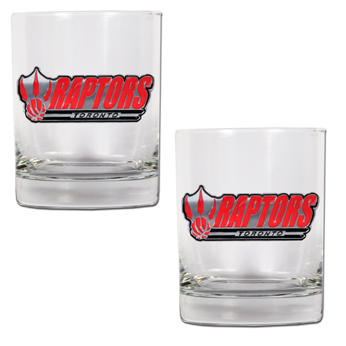 Toronto Raptors NBA Logo 2pc Rocks Glass Set