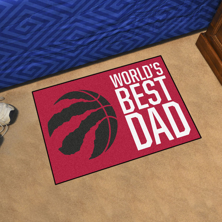 Toronto Raptors 20 x 30 WORLDS BEST DAD Floor Mat