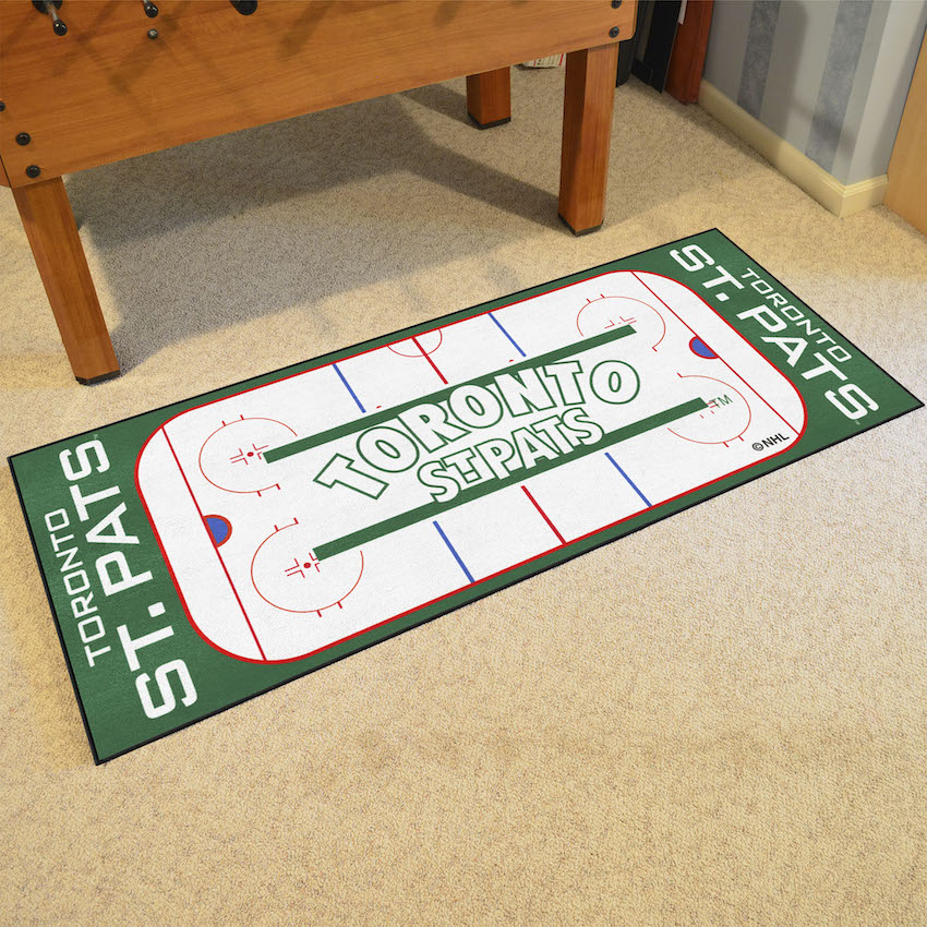 Toronto St. Pats Vintage 30 x 72 Hockey Rink Carpet Runner - Throwback Logo