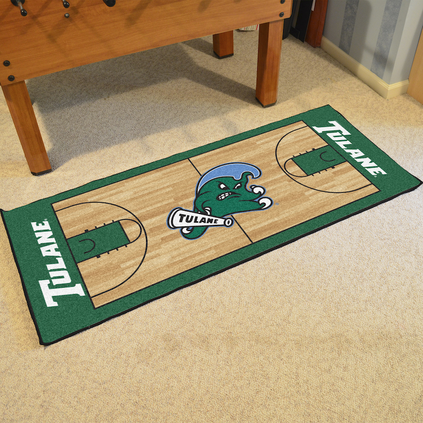 Tulane Green Wave 30 x 72 Basketball Court Carpet Runner