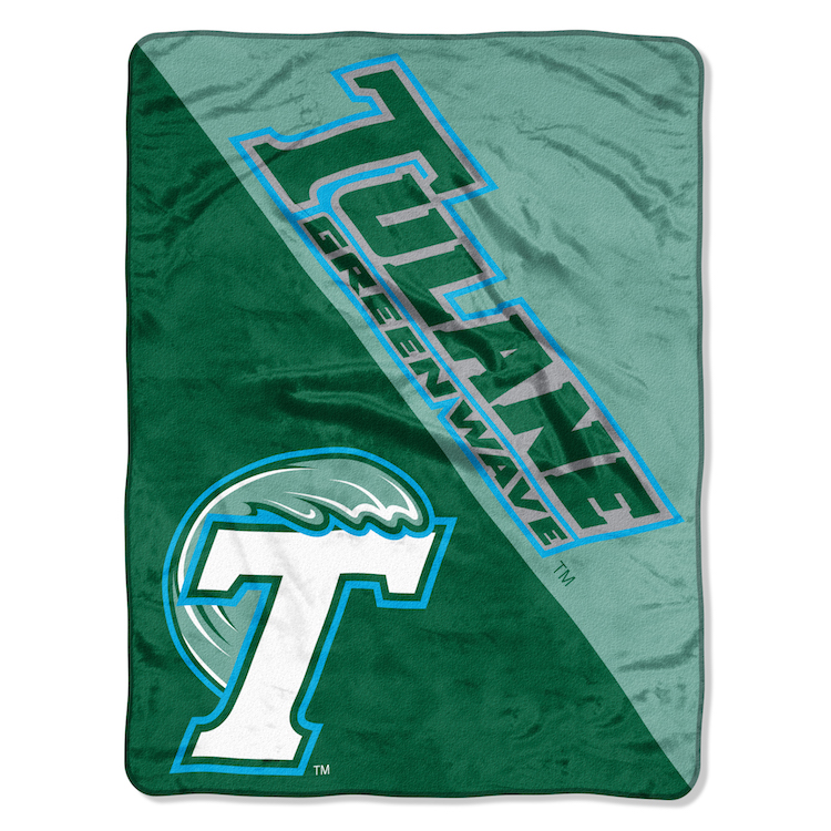 Tulane Green Wave Micro Raschel 50 x 60 Team Blanket