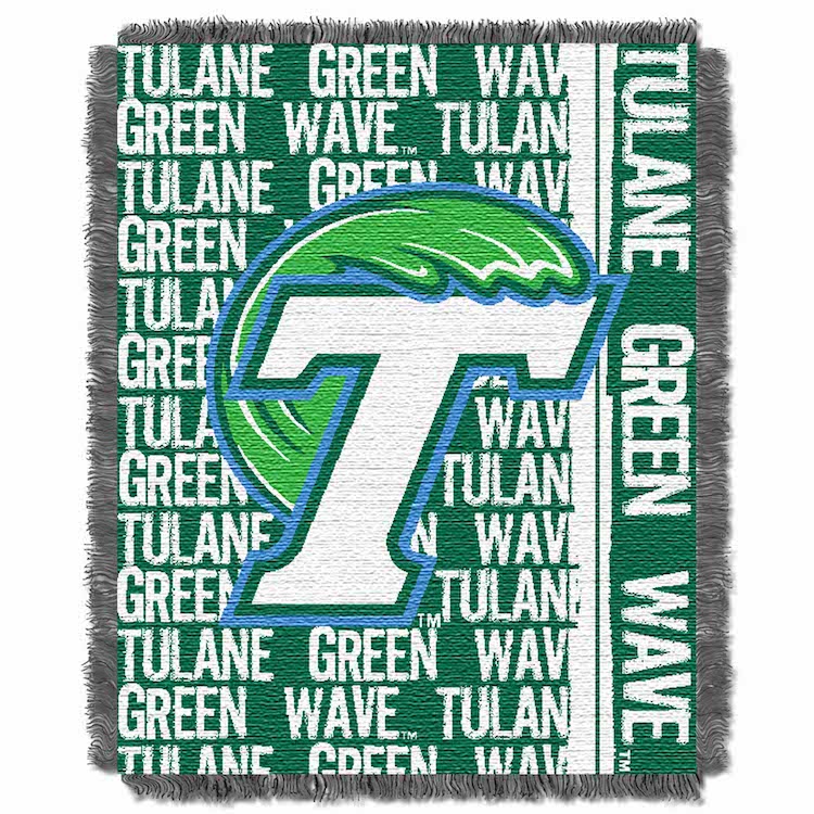 Tulane Green Wave Double Play Tapestry Blanket 48 x 60