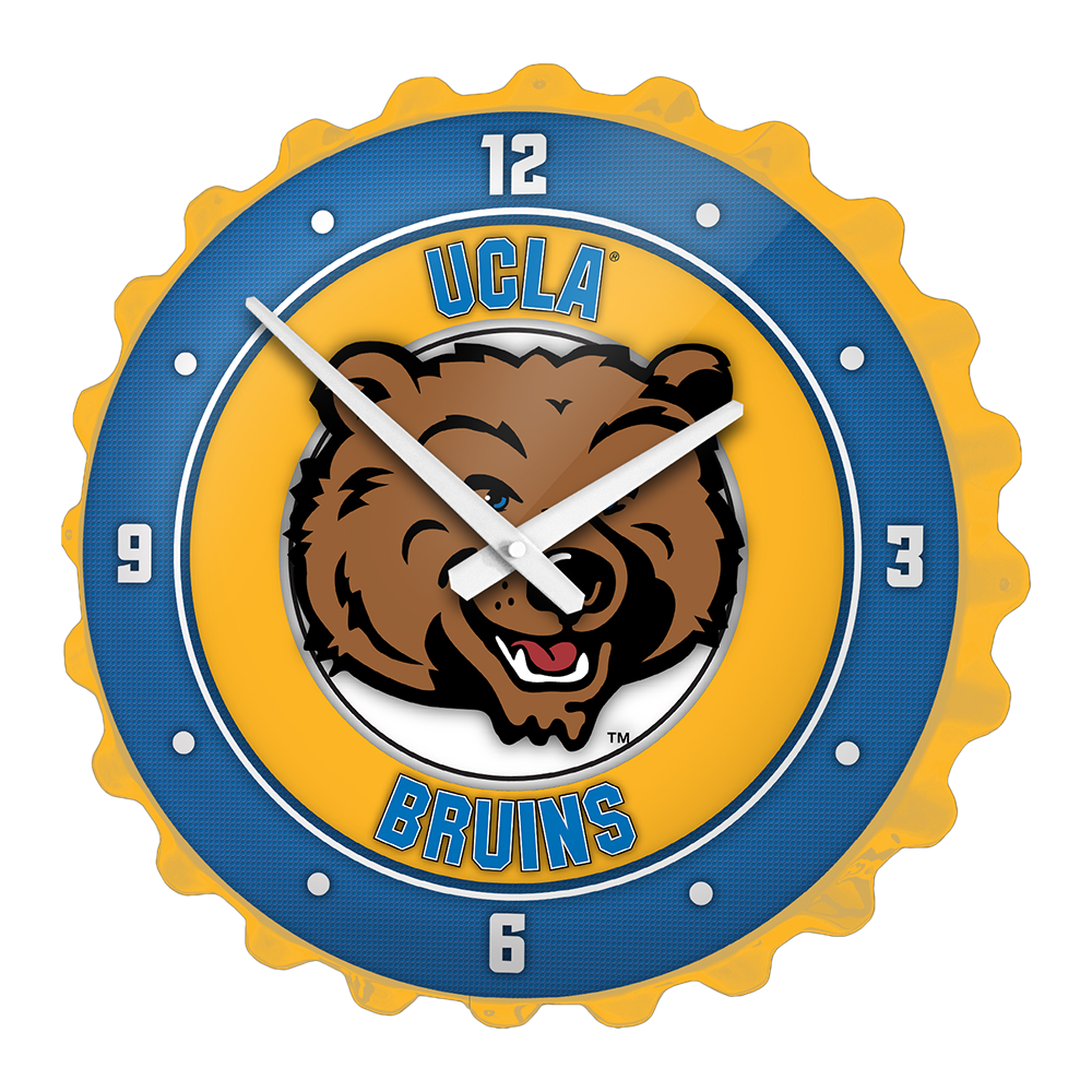 UCLA Bruins MASCOT Bottle Cap Wall Clock