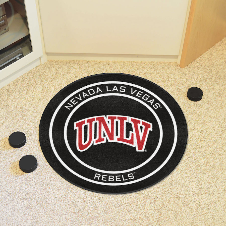 UNLV Rebels Round Hockey Puck Mat