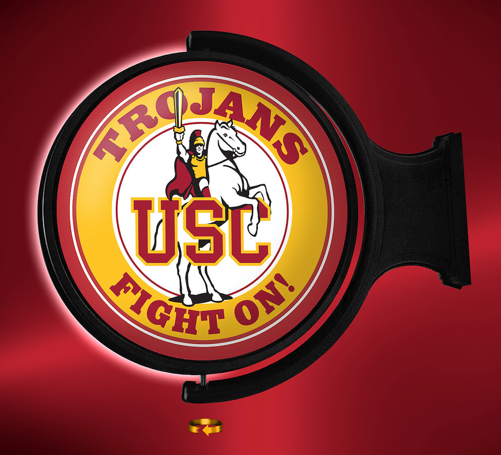 USC Trojans LED Rotating Wall Sign ~ TRAVELER