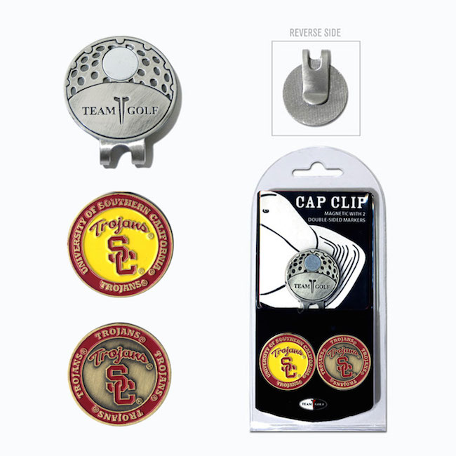 USC Trojans Hat Clip With 2 Ball Markers