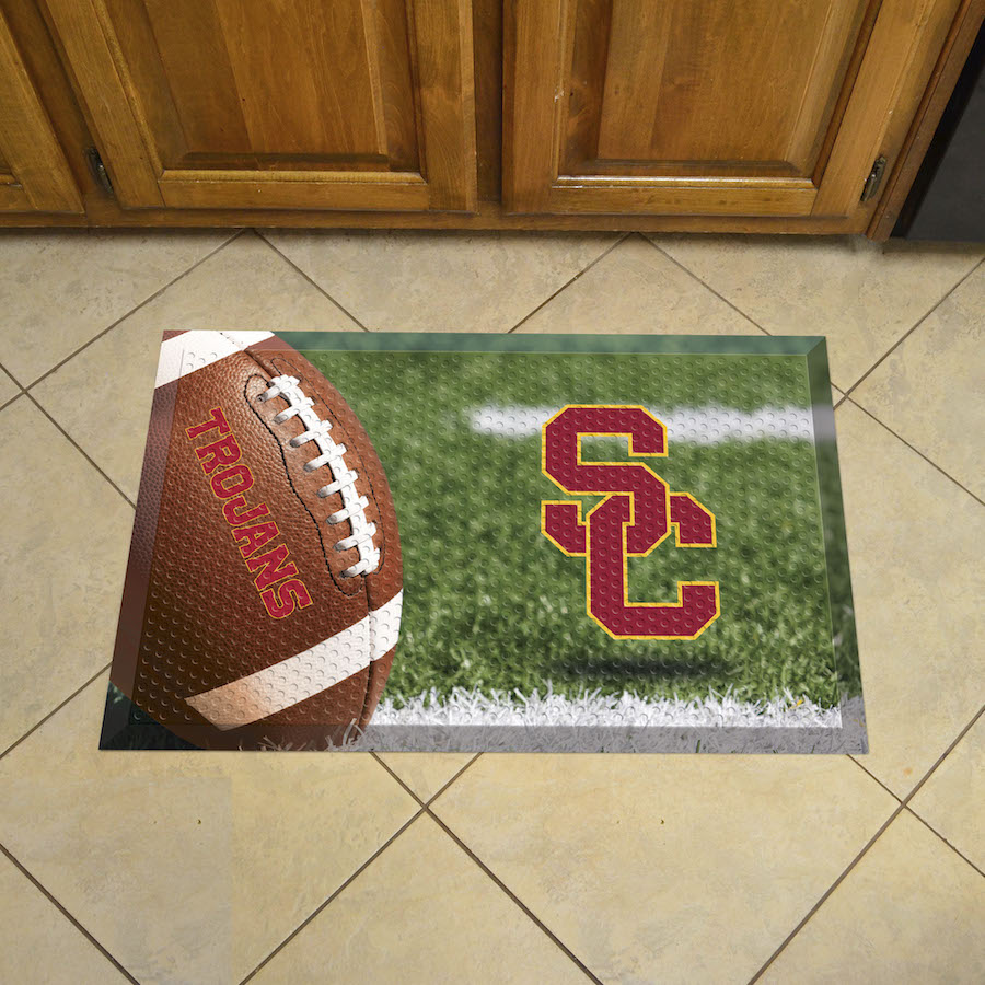 USC Trojans Ball Style SCRAPER Door Mat