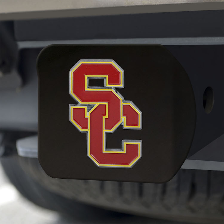 USC Trojans Black and Color Trailer Hitch Cover