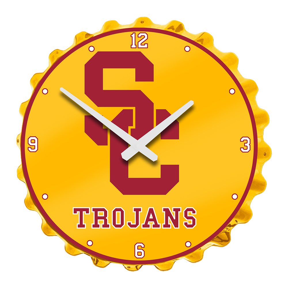 USC Trojans Bottle Cap Wall Clock