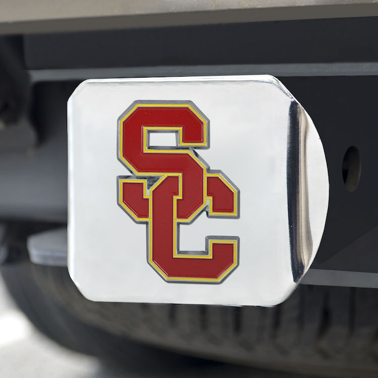 USC Trojans Color Chrome Trailer Hitch Cover