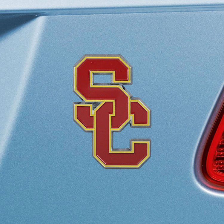 USC Trojans Color Metal Auto Emblem