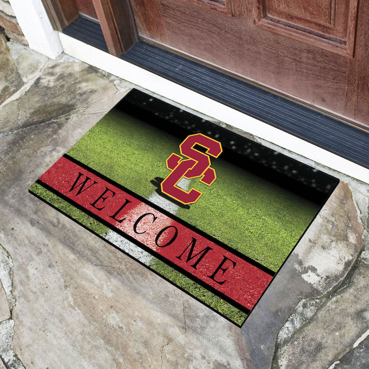 USC Trojans Recycled Crumb Rubber Door Mat