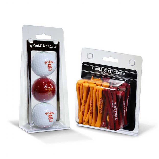 USC Trojans 3 Ball Pack and 50 Tee Pack