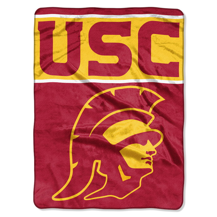 USC Trojans Large Plush Fleece OVERTIME 60 x 80 Blanket