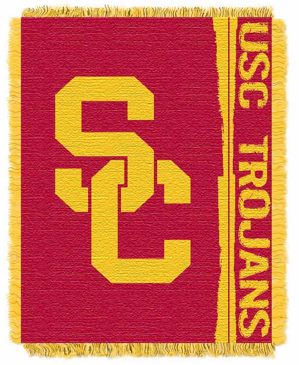 USC Trojans Double Play Tapestry Blanket 48 x 60