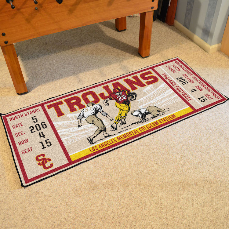 USC Trojans 30 x 72 Game Ticket Carpet Runner