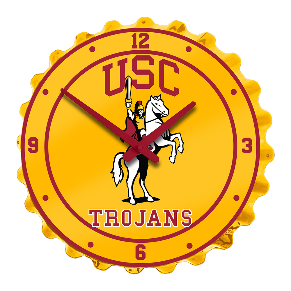 USC Trojans TROJAN Bottle Cap Wall Clock