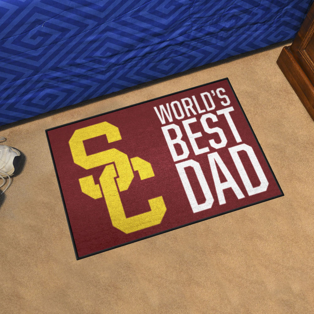USC Trojans 20 x 30 WORLDS BEST DAD Floor Mat