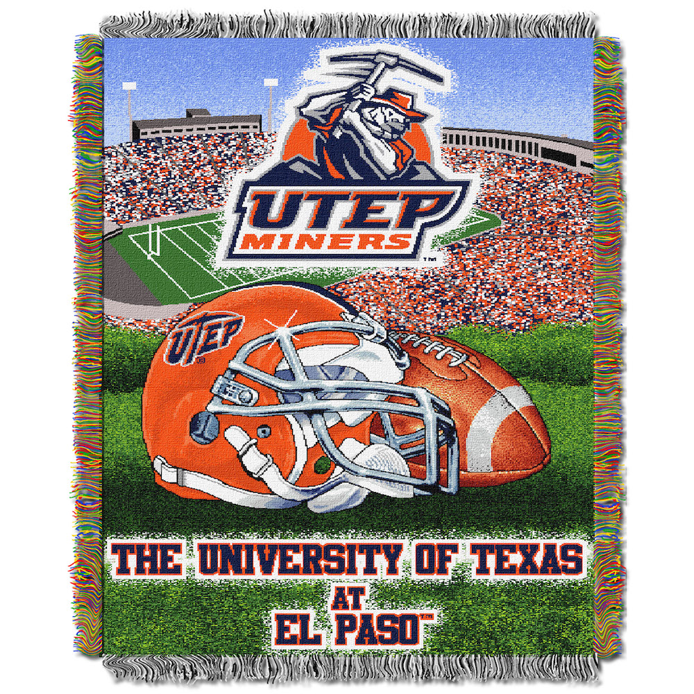 UTEP Miners Home Field Advantage Series Tapestry Blanket 48 x 60