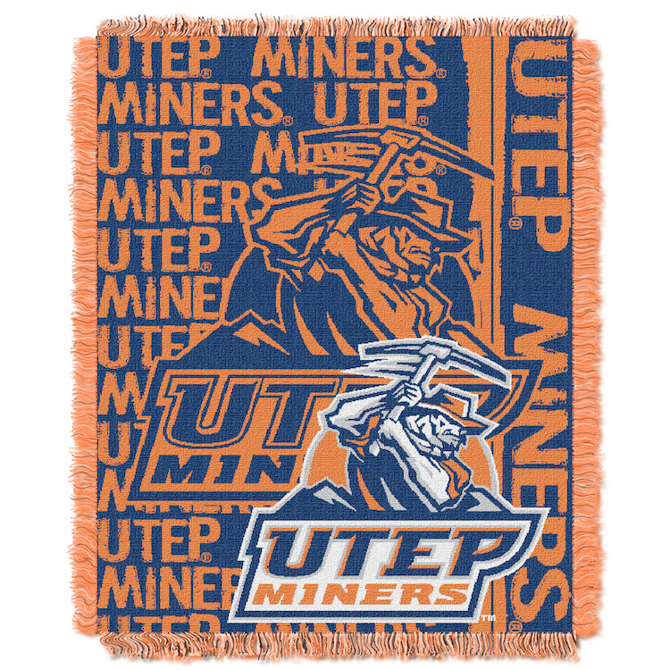 UTEP Miners Double Play Tapestry Blanket 48 x 60