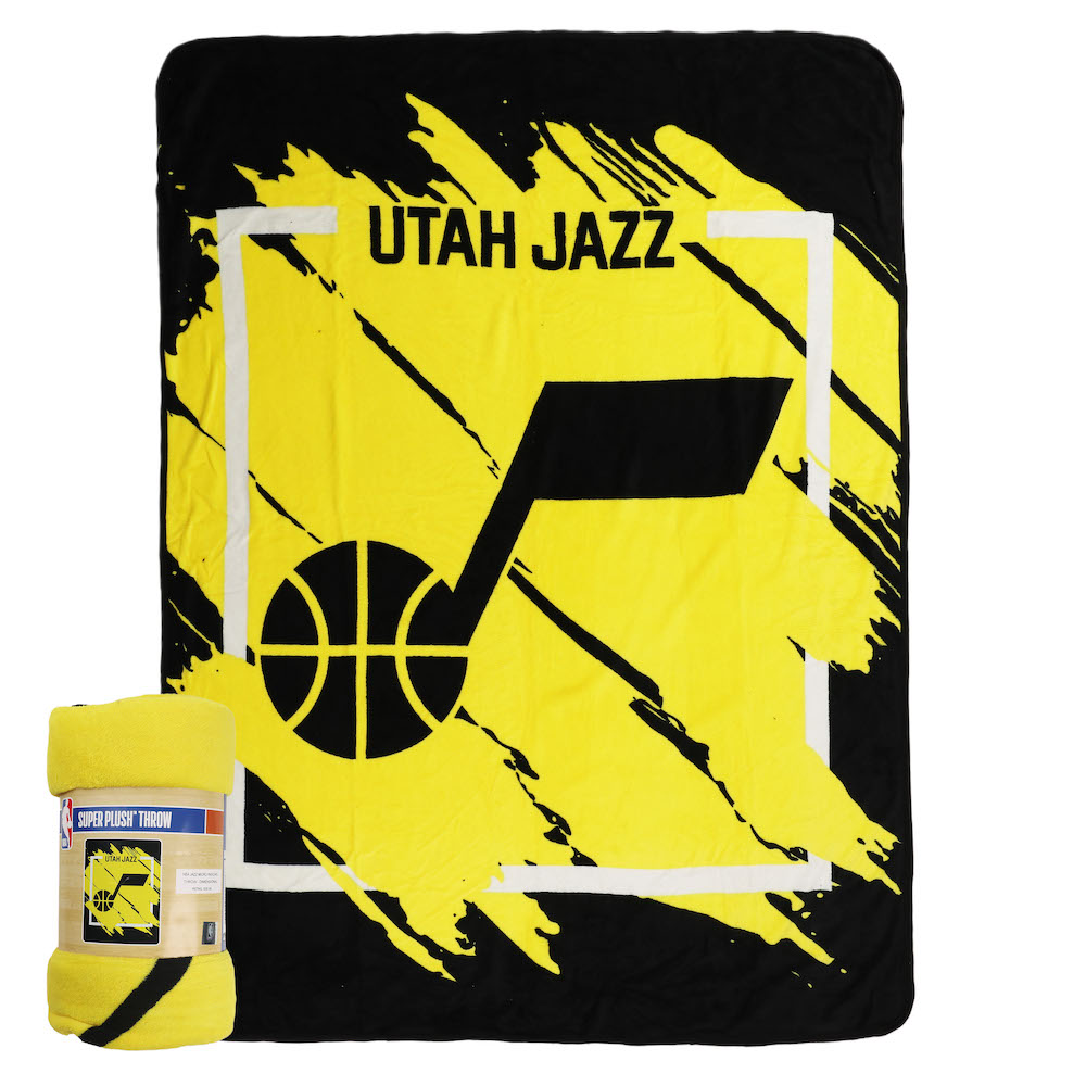 Utah Jazz Micro Raschel 50 x 60 Team Blanket