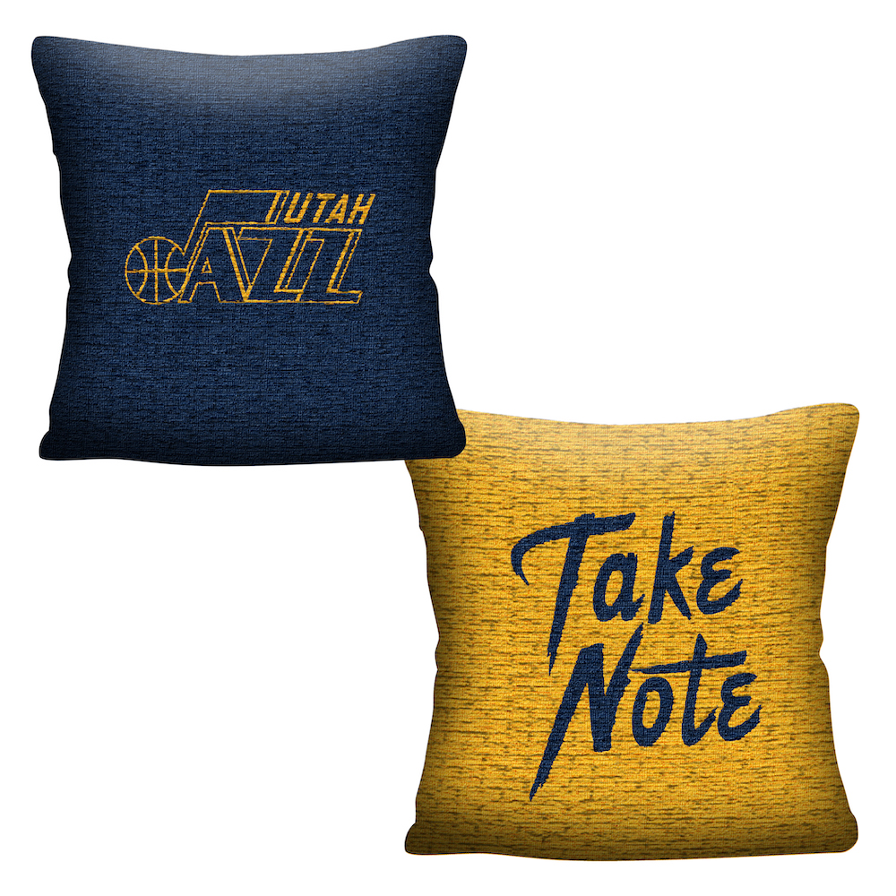 Utah Jazz Double Sided INVERT Woven Pillow