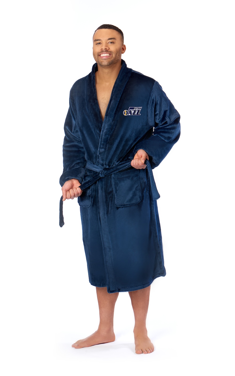 Utah Jazz Mens Silk Touch Bath Robe (L/XL)