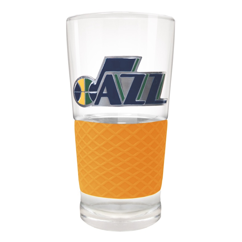 Utah Jazz 22 oz Pilsner Glass with Silicone Grip