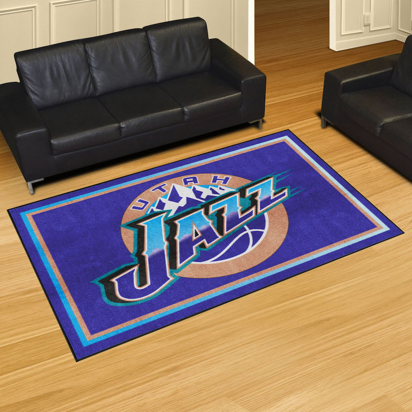 Utah Jazz Vintage 5x8 Area Rug - Throwback Logo