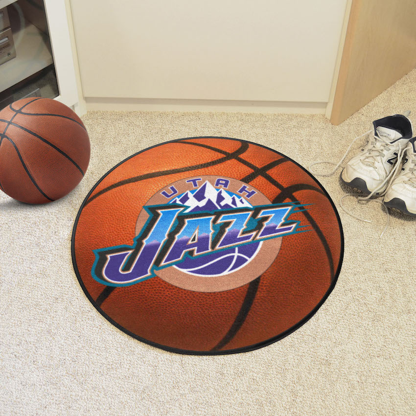 Utah Jazz Vintage Basketball Mat - Throwback Logo