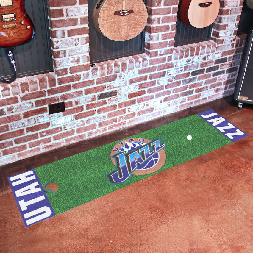 Utah Jazz Vintage 18 x 72 in Putting Green Mat with Throwback Logo