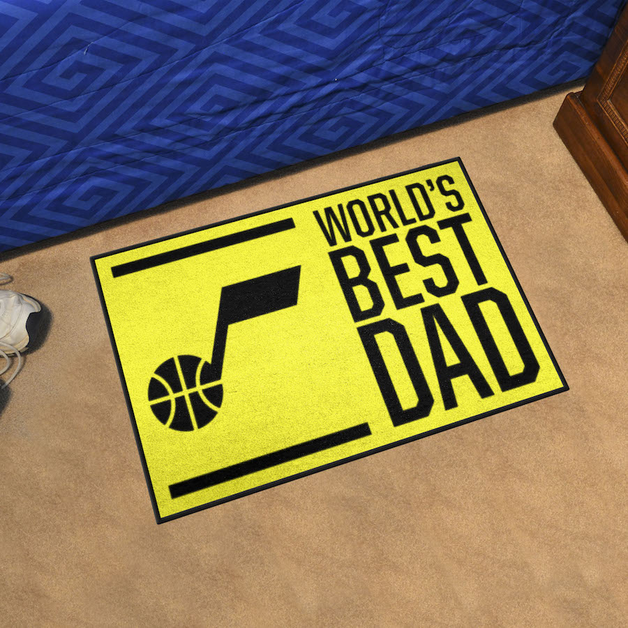 Utah Jazz 20 x 30 WORLDS BEST DAD Floor Mat