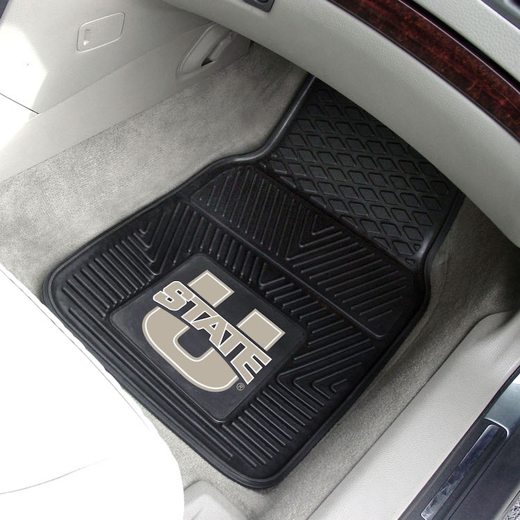 Utah State Aggies Car Floor Mats 18 x 27 Heavy Duty Vinyl Pair