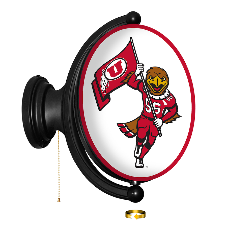 Utah Utes LED Rotating Wall Sign ~ OVAL SWOOP