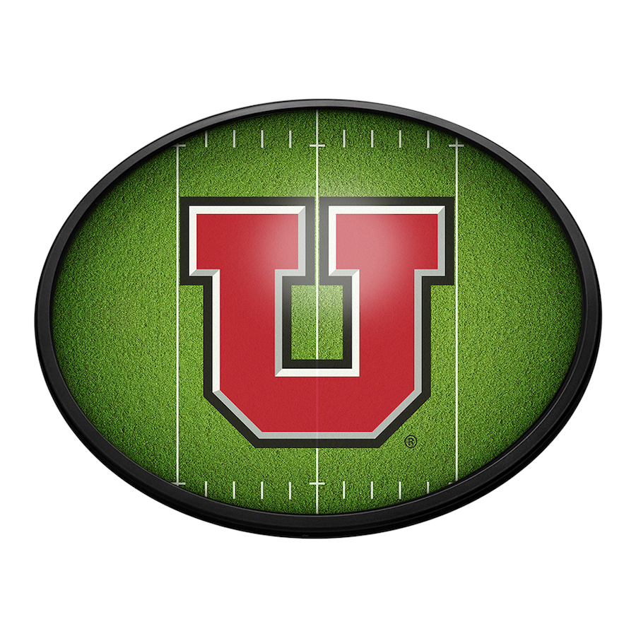 Utah Utes ON THE 50 Slimline LED Wall Sign ~ OVAL