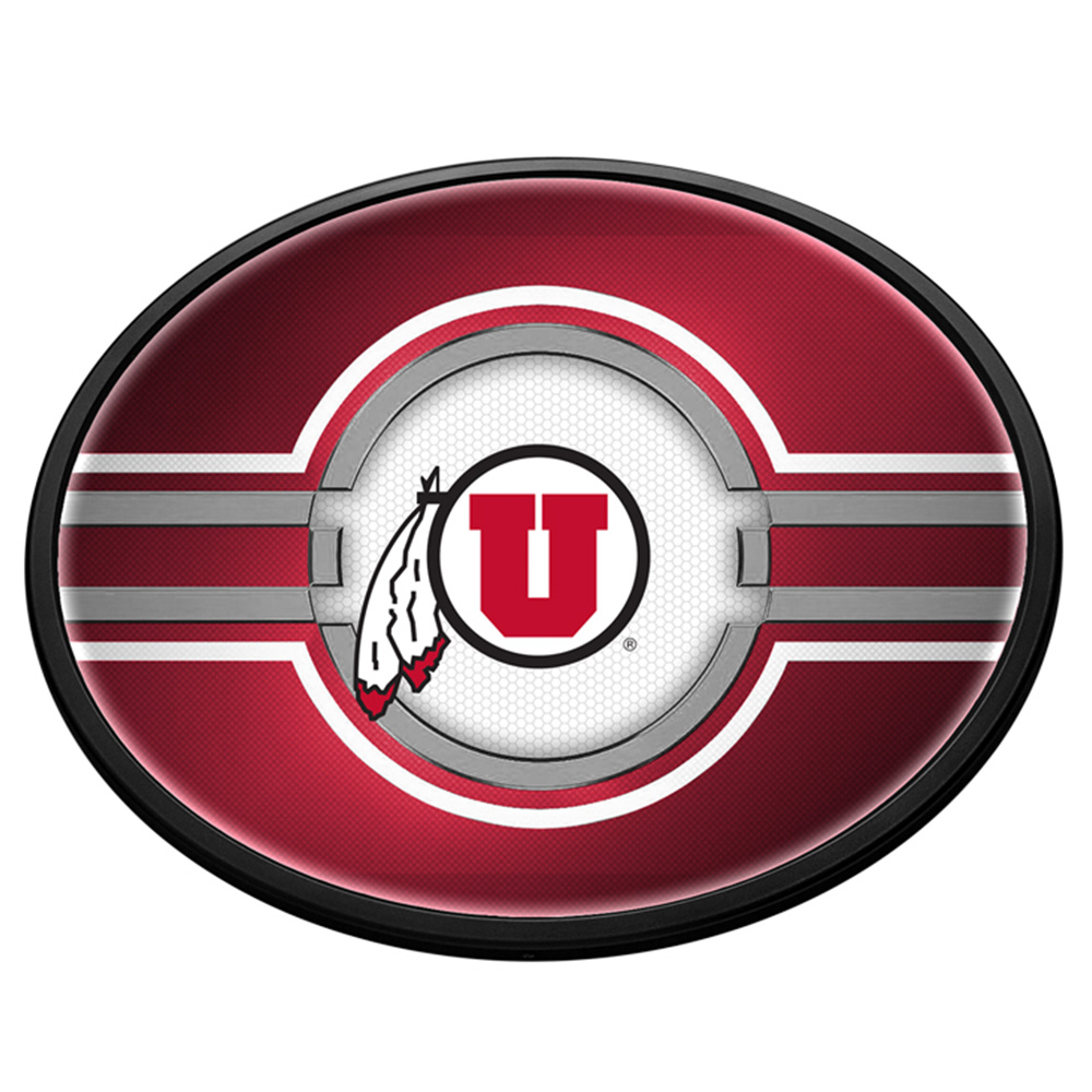 Utah Utes Slimline LED Wall Sign ~ OVAL PRIMARY