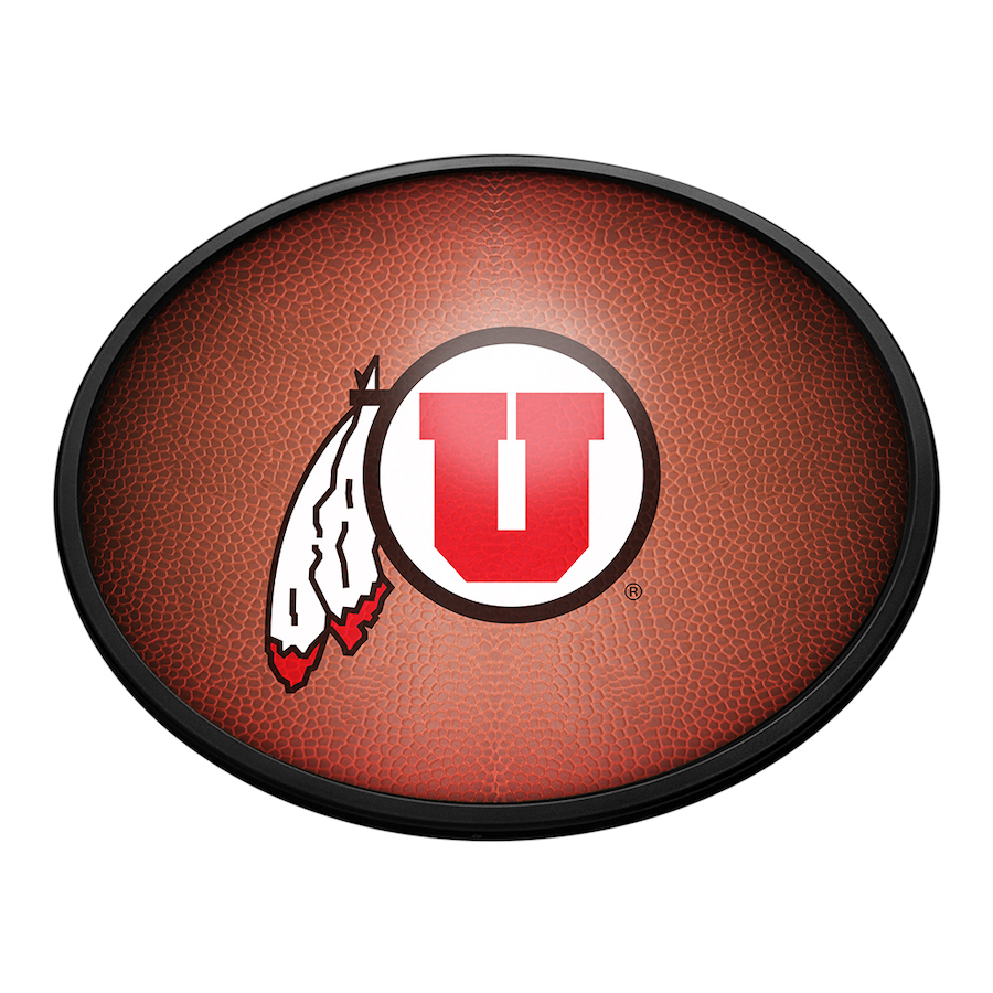 Utah Utes PIGSKIN Slimline LED Wall Sign ~ OVAL