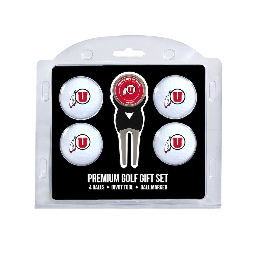 Utah Utes 4 Golf Ball and Divot Tool Set