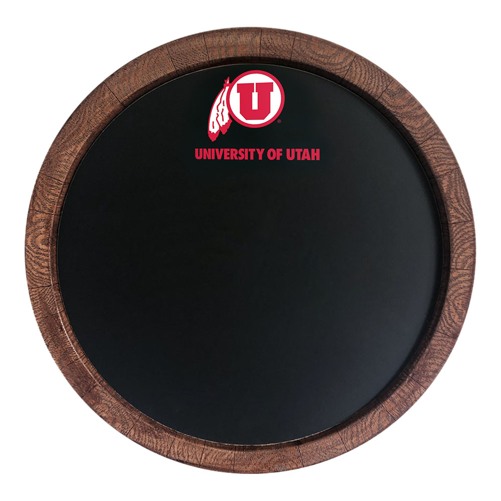 Utah Utes Chalkboard FAUX Barrel Top Sign