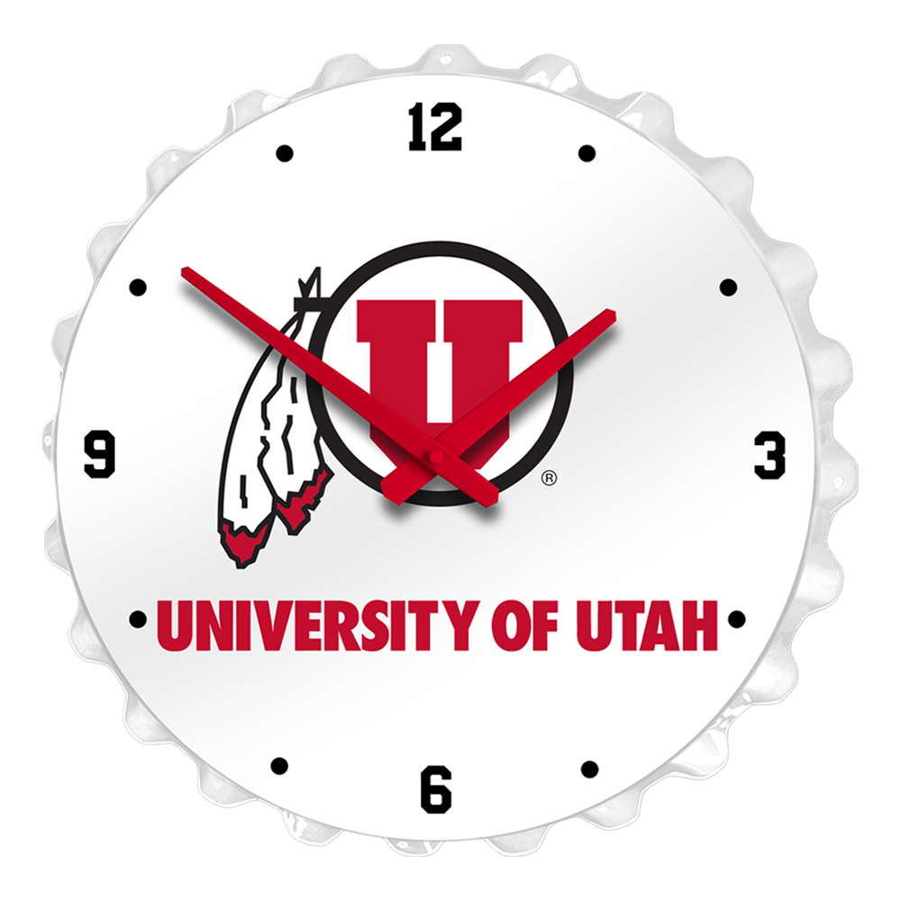 Utah Utes Bottle Cap Wall Clock