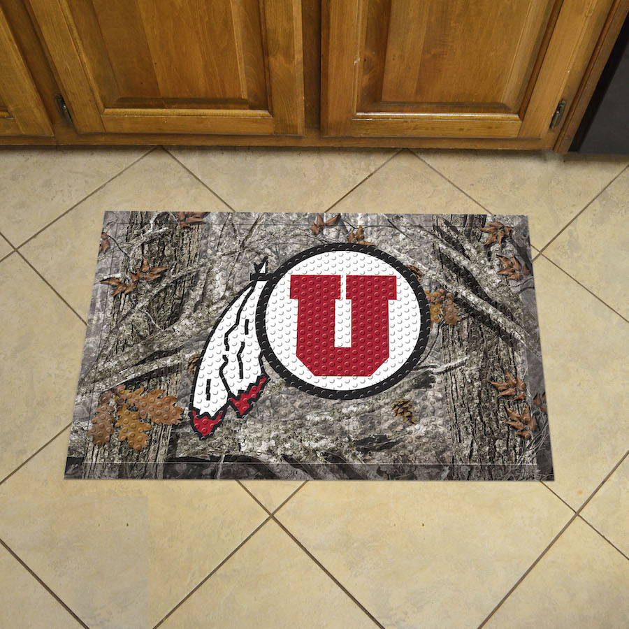 Utah Utes Camo Style SCRAPER Door Mat