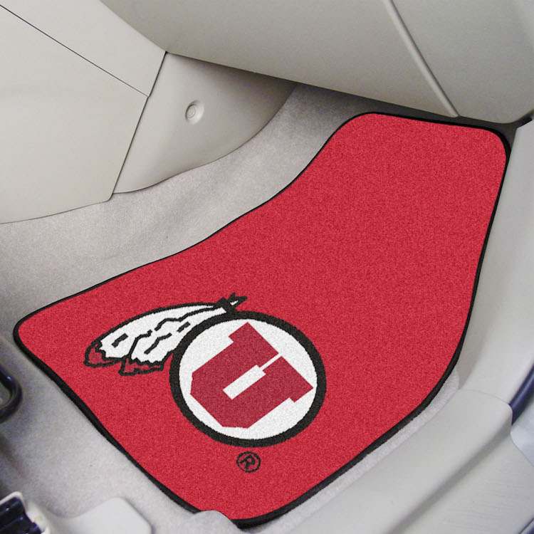 Utah Utes Car Floor Mats 18 x 27 Carpeted-Pair